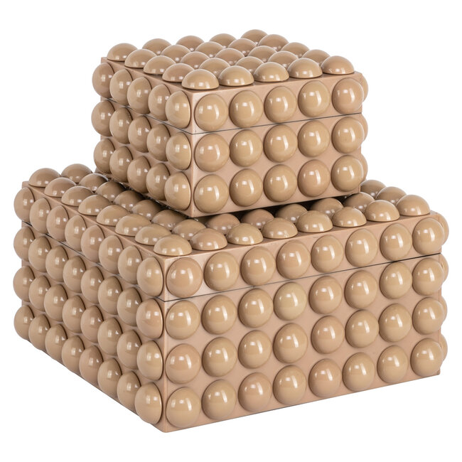 Richmond Interiors  Opbergdoos Ash beige groot
