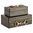 Richmond Interiors  Opbergdoos Blade olive groot