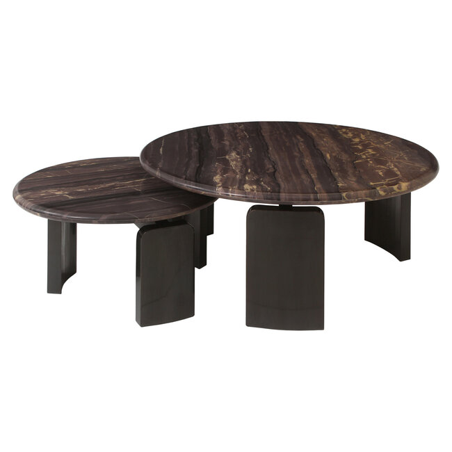 Richmond Interiors  Salontafel Menton burgundy - Set van 2