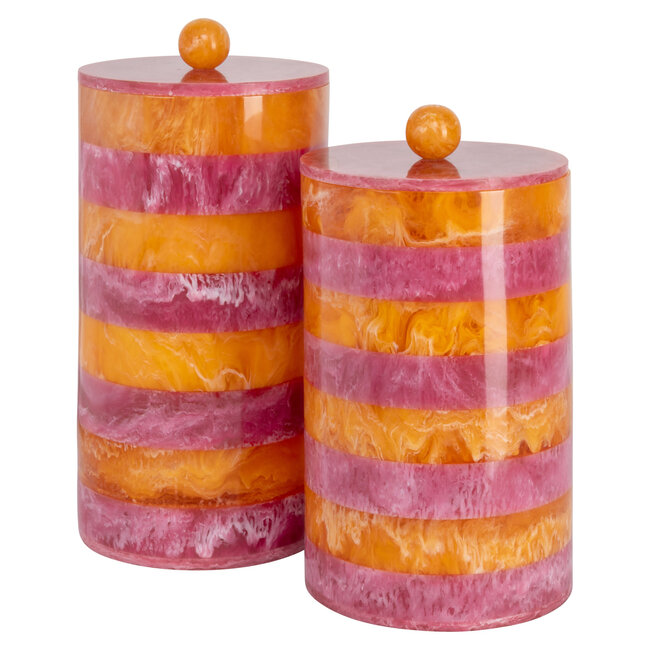 Richmond Interiors  Opbergdoos Lilybelle roze/orange – klein