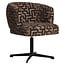 Richmond Interiors  Eetkamerstoel Dinan bruin labyrinth fire retardant - draaibaar