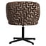 Richmond Interiors  Eetkamerstoel Dinan bruin labyrinth fire retardant - draaibaar