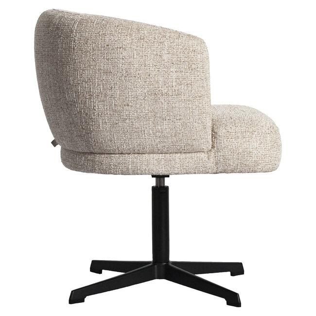 Richmond Interiors  Eetkamerstoel Dinan cream tweed fire retardant - draaibaar