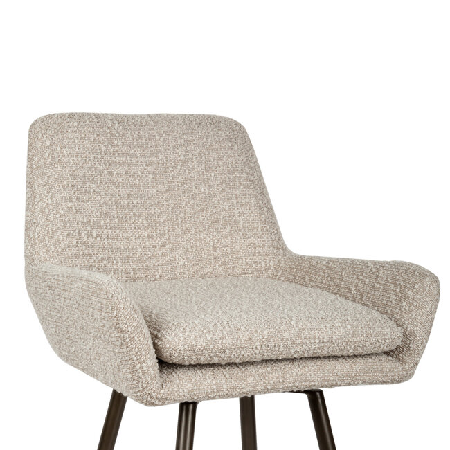 Richmond Interiors  Counterstoel Linsey naturel chunky draaibaar - Set van 2