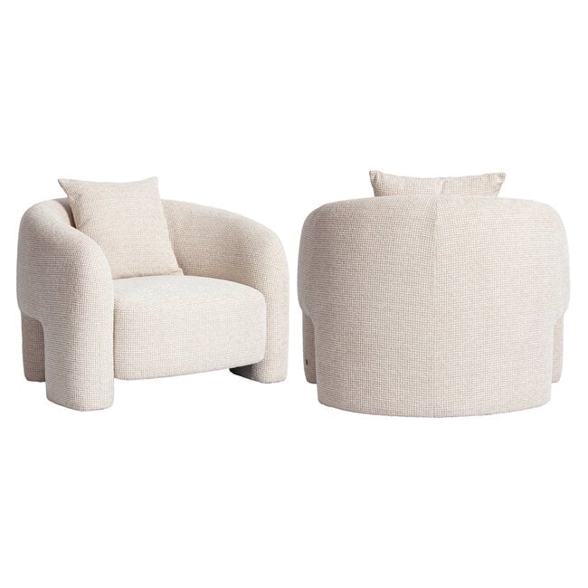 Richmond Interiors  Lounge stoel Tuscany beige blockweave