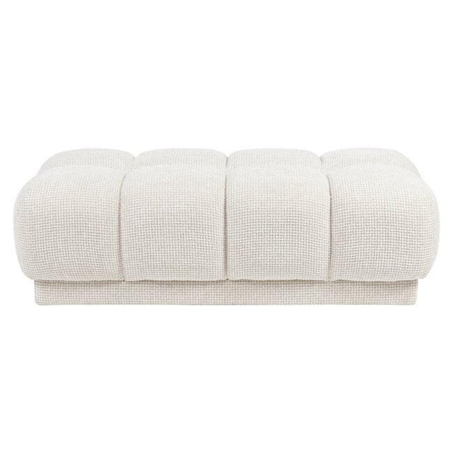 Richmond Interiors  Poef & Voetenbank Noah beige blockweave
