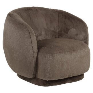 Richmond Interiors  Lounge stoel Negreslo bruin fluffy