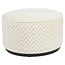 Richmond Interiors  Poef & Voetenbank Lexie beige chevron 70Ø