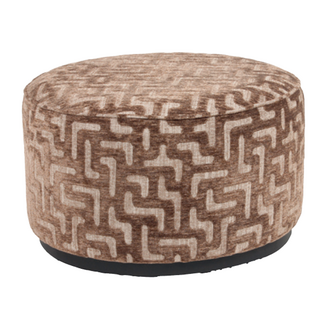 Richmond Interiors  Poef & Voetenbank Adele bruin chunky