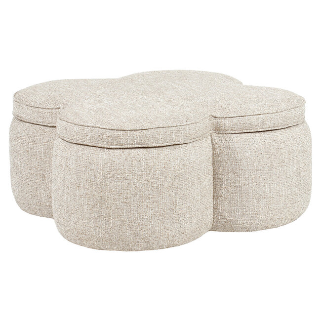 Richmond Interiors  Poef & Voetenbank Corbeau zand tweed