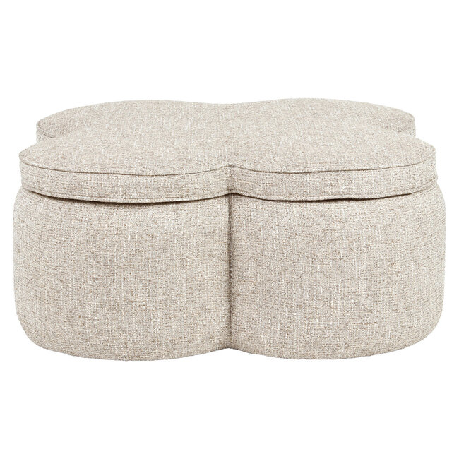 Richmond Interiors  Poef & Voetenbank Corbeau zand tweed