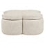 Richmond Interiors  Poef & Voetenbank Corbeau zand tweed