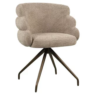 Richmond Interiors  Eetkamerstoel Kayla mocca boldweave draaibaar