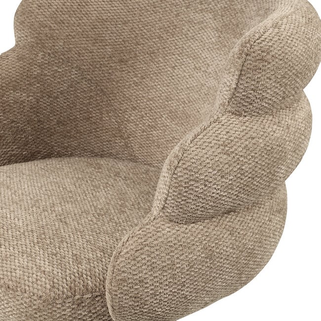 Richmond Interiors  Eetkamerstoel Kayla mocca boldweave draaibaar
