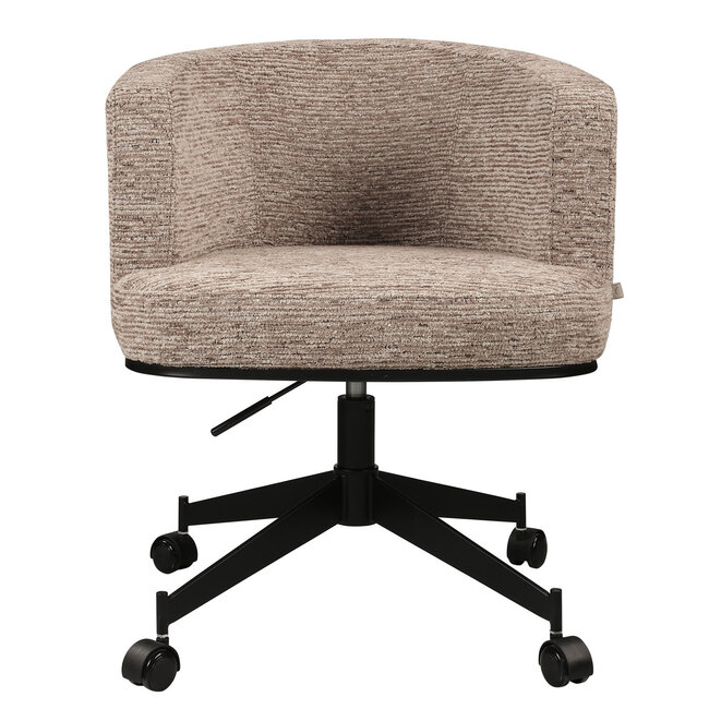 Richmond Interiors  Eetkamerstoel Rochenne mocca linear draaibaar on wheels