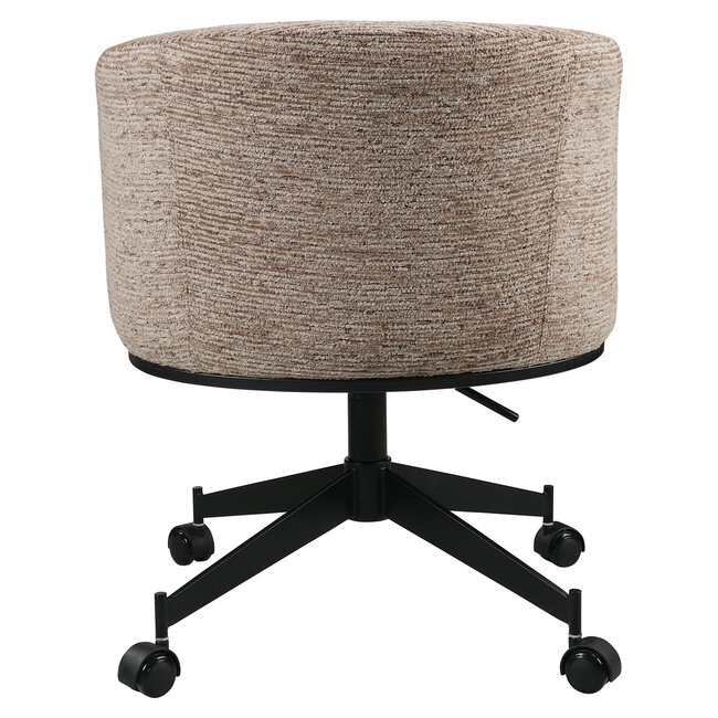 Richmond Interiors  Eetkamerstoel Rochenne mocca linear draaibaar on wheels