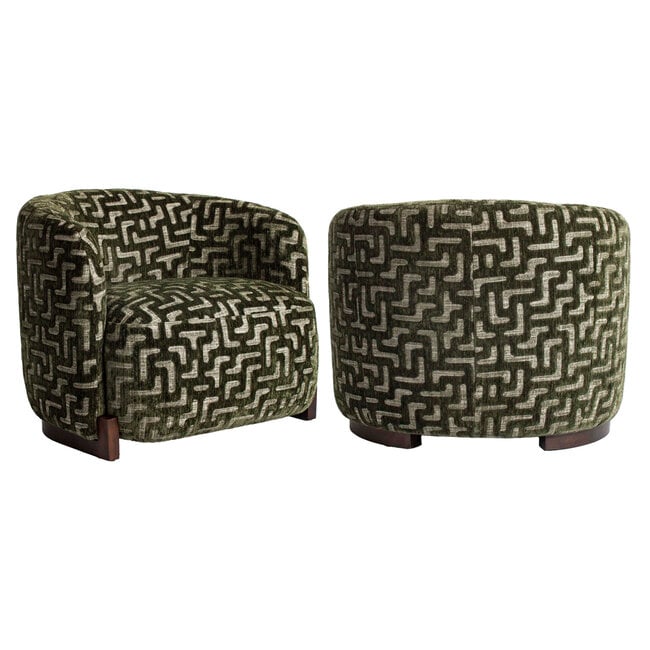 Richmond Interiors  Lounge stoel Hannah moss labyrinth fire retardant