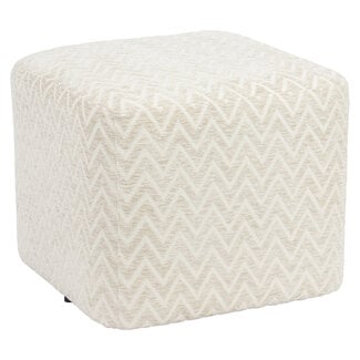 Richmond Interiors  Poef & Voetenbank Ciela beige chevron