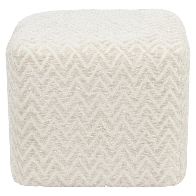 Richmond Interiors  Poef & Voetenbank Ciela beige chevron