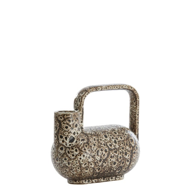 Light en Living Vaas deco 25x14x24 cm SERRES keramiek crème+zwart
