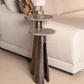 Richmond Interiors  Bijzettafel Eldora brons 30Ø