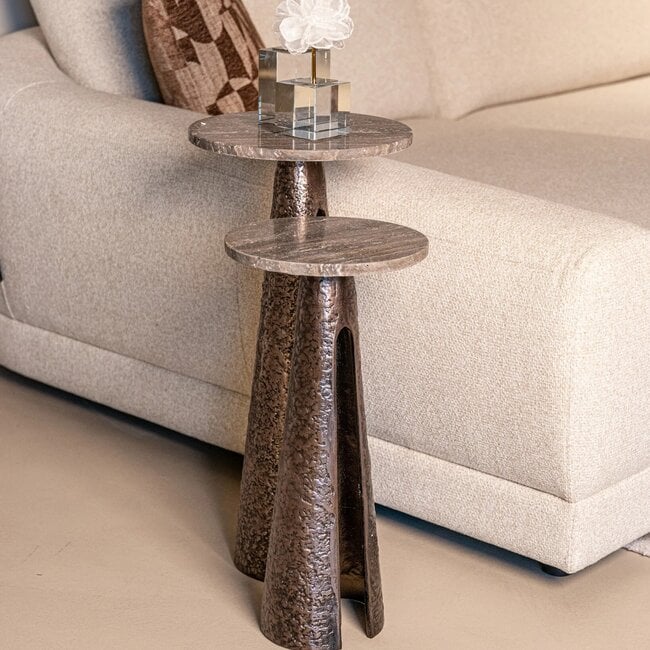 Richmond Interiors  Bijzettafel Eldora brons 25Ø