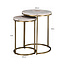 Richmond Interiors  Bijzettafel Bottega Blush beige - Set van 2