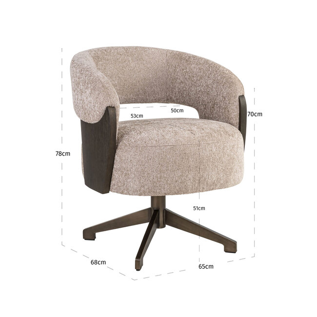 Richmond Interiors  Eetkamerstoel Pollux be easy zand eiken