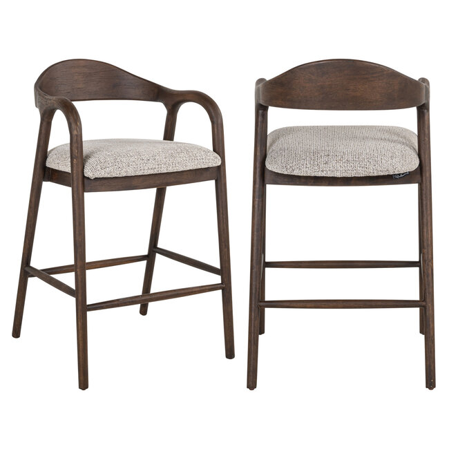 Richmond Interiors  Counterstoel Mihara mocca fancy fire retardant