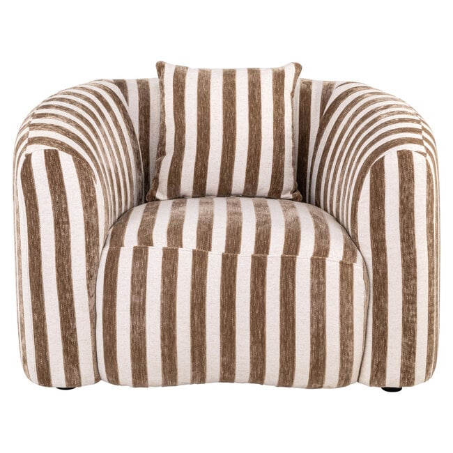 Richmond Interiors  Lounge stoel Luxandra stripes zand