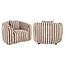 Richmond Interiors  Lounge stoel Luxandra stripes zand