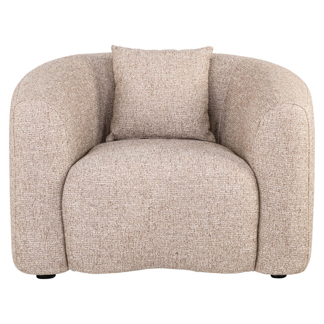 Richmond Interiors  Lounge stoel Luxandra zand tweed fire retardant