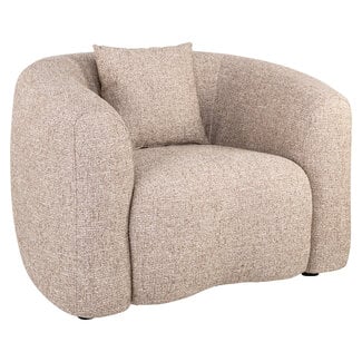 Richmond Interiors  Lounge stoel Luxandra zand tweed fire retardant