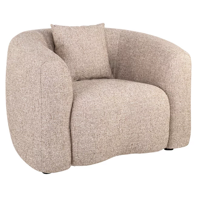 Richmond Interiors  Lounge stoel Luxandra zand tweed fire retardant