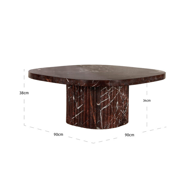 Richmond Interiors  Salontafel Orchid burgundy