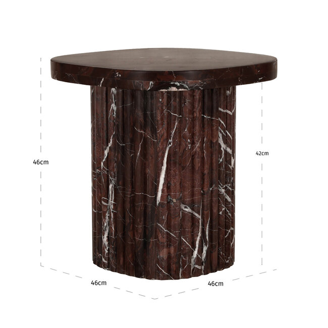Richmond Interiors  Bijzettafel Orchid burgundy