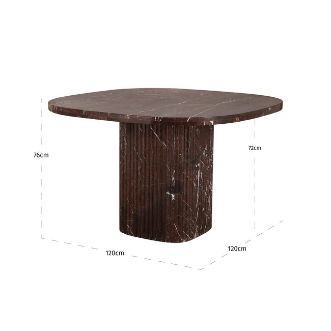 Richmond Interiors  Eettafel Orchid burgundy