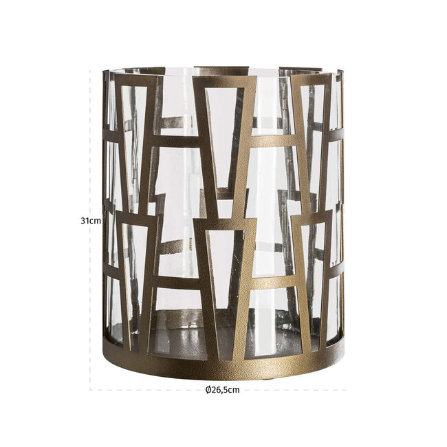 Richmond Interiors  Windlicht Shandy antiek brons big