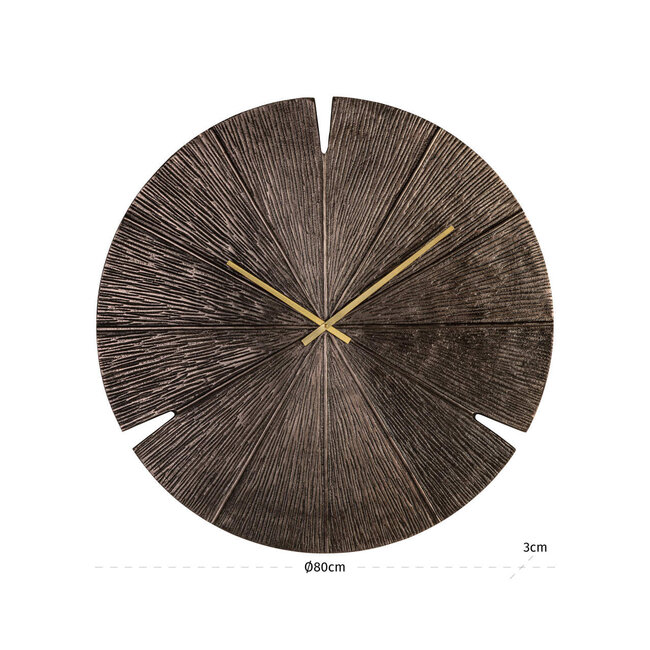 Richmond Interiors  Klok Blaise brons Ø 80 cm