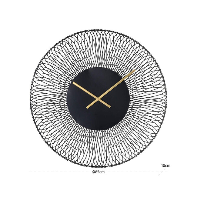 Richmond Interiors  Klok Blunt zwart Ø 85 cm