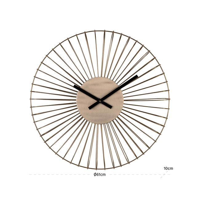Richmond Interiors  Klok Wirle goud Ø61 cm