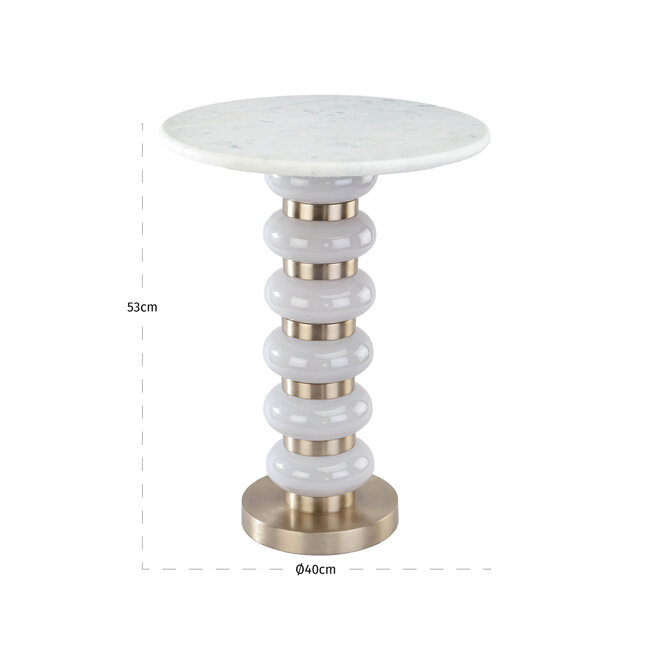 Richmond Interiors  Bijzettafel Villeray roze Ø 40 cm