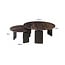 Richmond Interiors  Salontafel Menton burgundy - Set van 2
