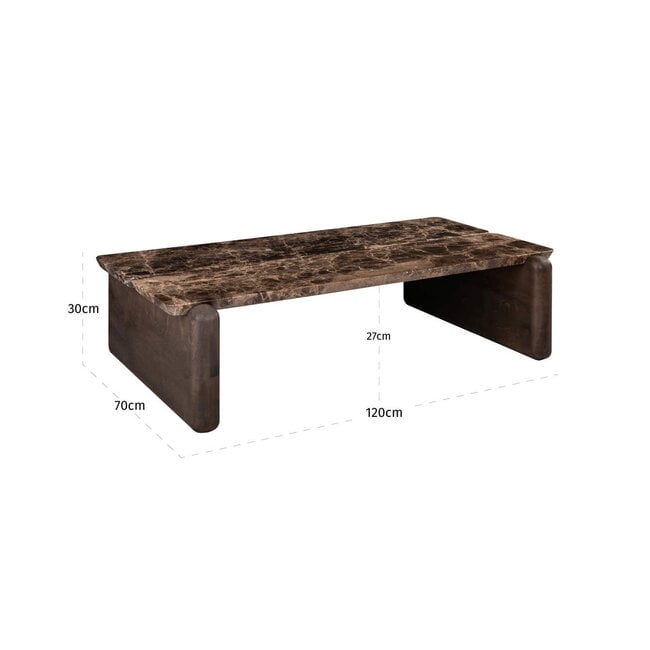 Richmond Interiors  Salontafel Lagrasse donker bruin