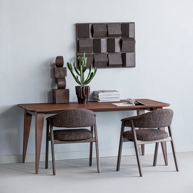 Woood Tunar Eetkamerstoel Met Armleuning Hout Donkerbruin [fsc]