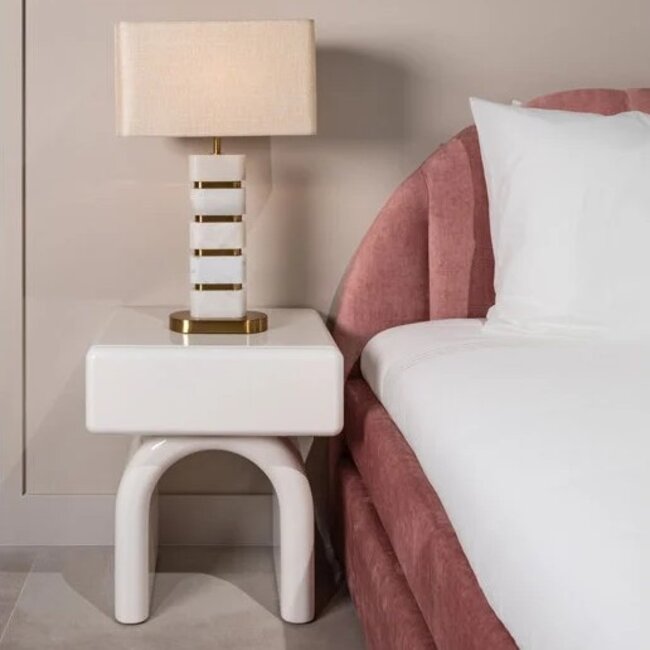 Richmond Interiors  Nachtkastje Bennet coconut milk 1 Lade