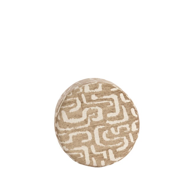 Light en Living Poef Ø40x44 cm DAVONTE groen-grijs+beige