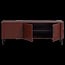 Woood Gunnar tv meubel 154 cm grenen bordeauxrood [fsc]