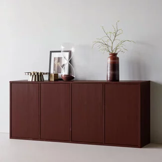 Woood Merel Dressoir grenen bordeaux 200 cm[fsc]