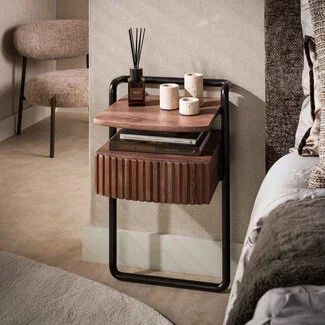 WoonStijl Nachtkastje Linea 1 lade Acacia